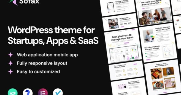 Sofax – Software & Startup WordPress Theme