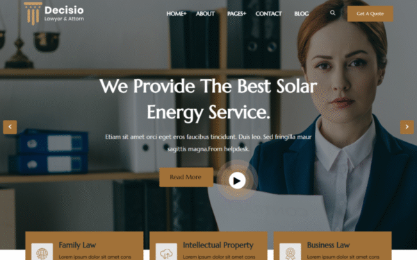 Decisio – Law Firm and Attorney Wordpress Theme. WordPress Theme