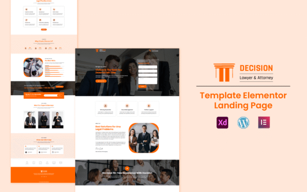 Decision – Lawyer and Attorney Services Landing Page Elementor Kit