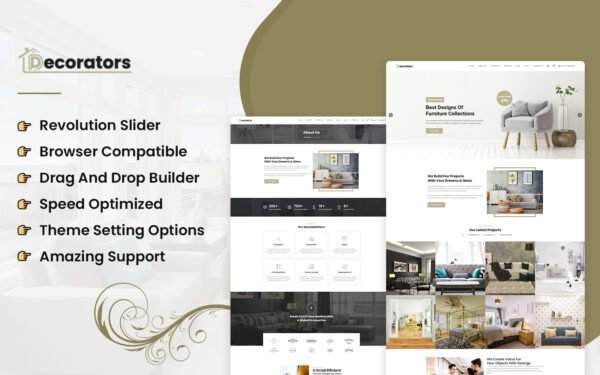 Decorators – Home Decor & Furniture WooCommerce WordPress Theme WooCommerce Theme