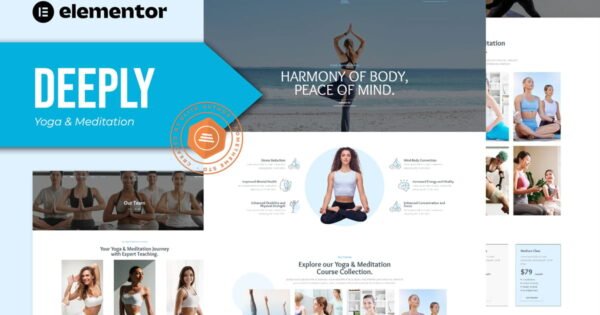 Deeply – Yoga & Meditation Elementor Template Kit