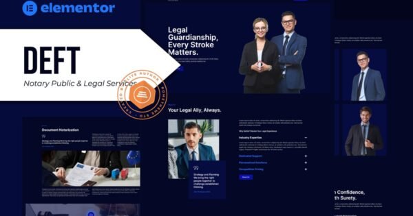 Deft – Notary Public & Legal Services Elementor Template Kit