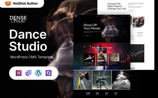 Dense Studio – Dance Studio And Academy WordPress Elementor Theme WordPress Theme