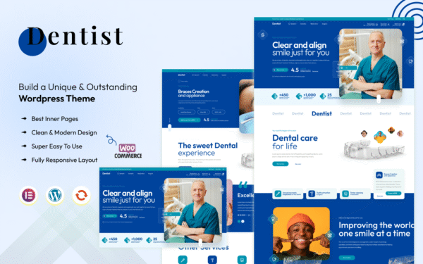Dentist – Dental clinics Elementor WooCommerce Theme