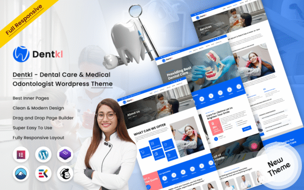 Dentkl – Dental Care & Medical Odontologist WordPress Theme