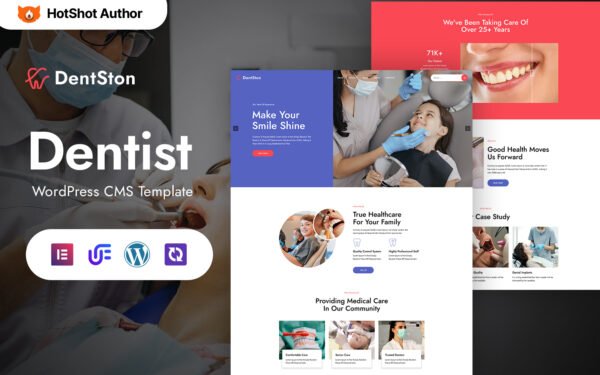 DentSton – Dentistry Multipurpose WordPress Elementor Theme WordPress Theme