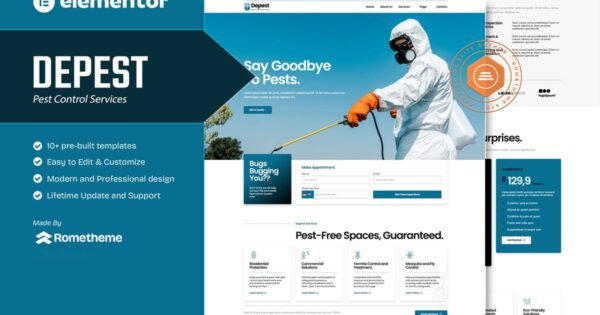 Depest – Pest Control Services Elementor Template Kit