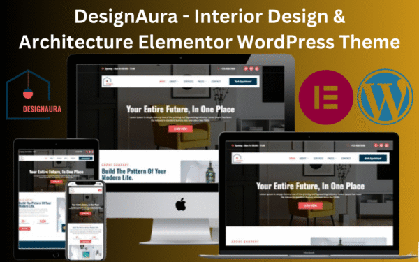 DesignAura – Interior Design & Architecture Elementor WordPress Theme