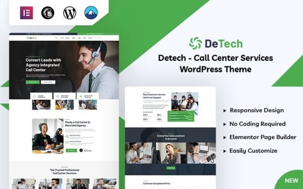 Detech – Call Center WordPress Theme