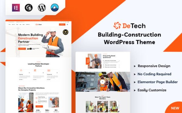 Detech – Construction WordPress Theme