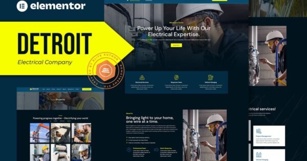 Detroit – Electrical Company Elementro Pro Template Kit