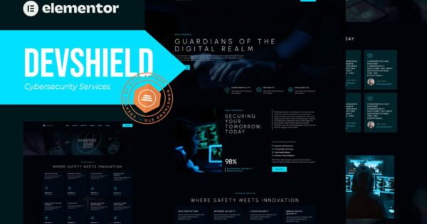 Devshield – Cybersecurity Services Elementor Pro Template Kit