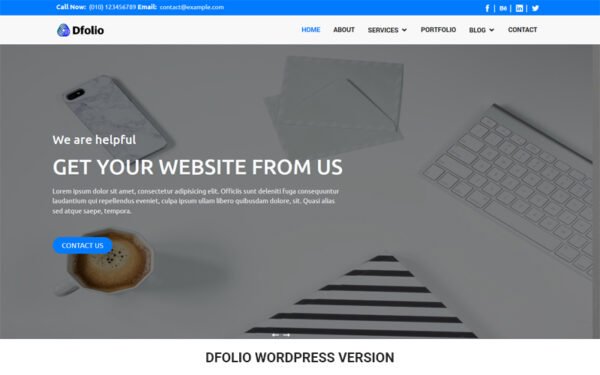 Dfolio – Multipurpose Responsive WordPress Theme