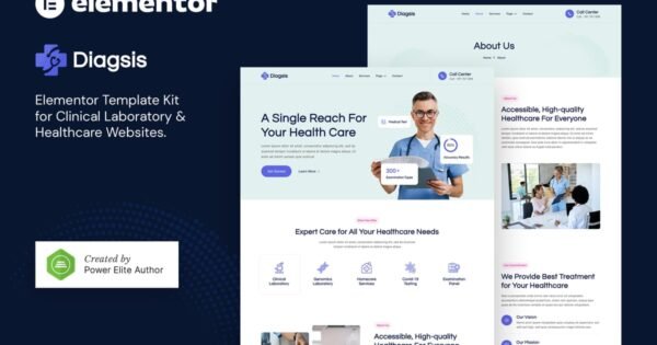 Diagsis – Clinical Laboratory & Healthcare Elementor Template Kit