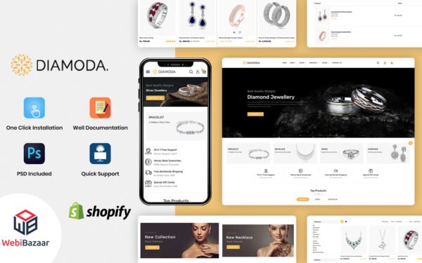 DIAMODA – Jewellery Responsive Store Shopify Template Shopify Theme