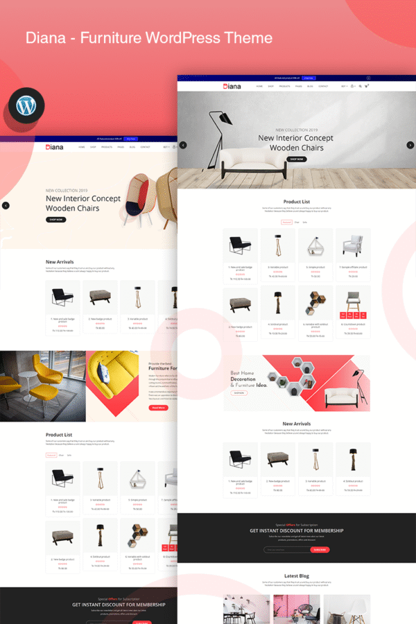 Diana – Furniture WooCommerce Theme