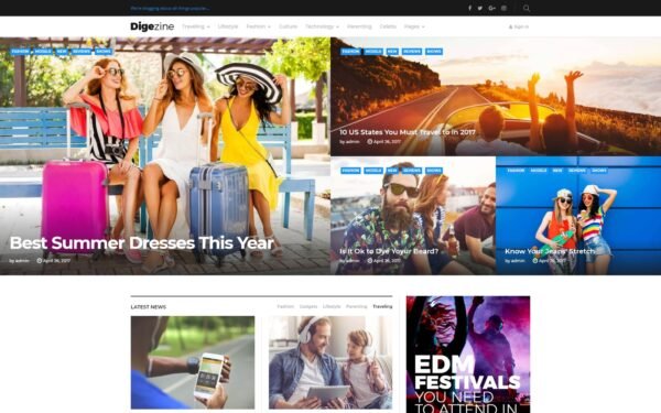 Digezine – News Magazine WordPress Theme