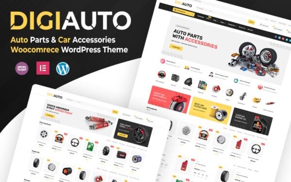 DigiAuto – Auto Parts & Car Accessories Woocomrece WordPress Theme WooCommerce Theme