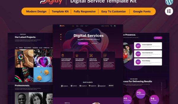 Digitly – Digital Service Agency Elementor Template Kit