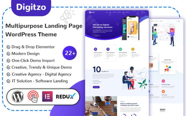 Digitzo – Multipurpose Landing Page WordPress Theme