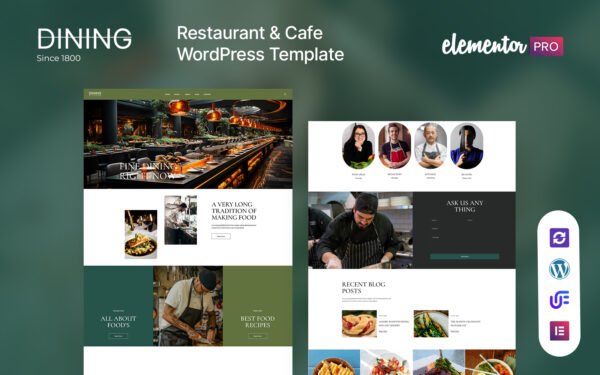 Dining – Restaurant Or Cafe Elementor WordPress Theme