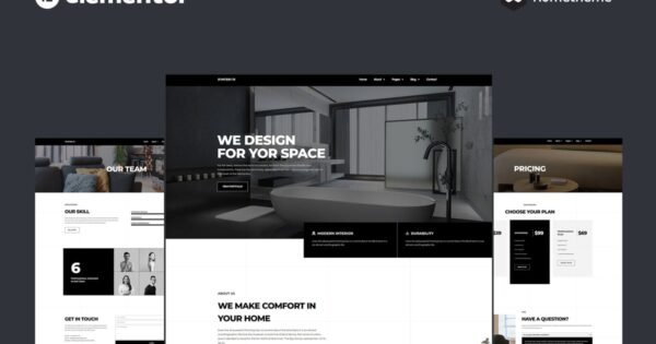 D’Interior – Interior Design Elementor Pro Full Site Template Kit