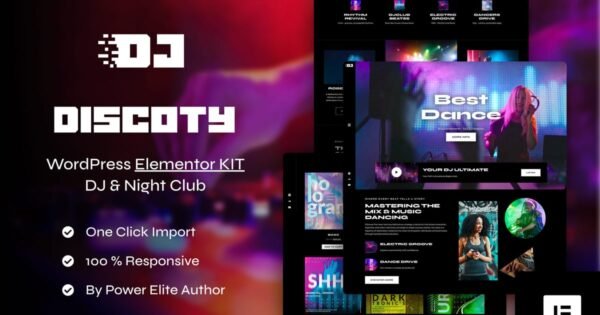 Discoty – DJ & Night Club Elementor Pro Template Kit