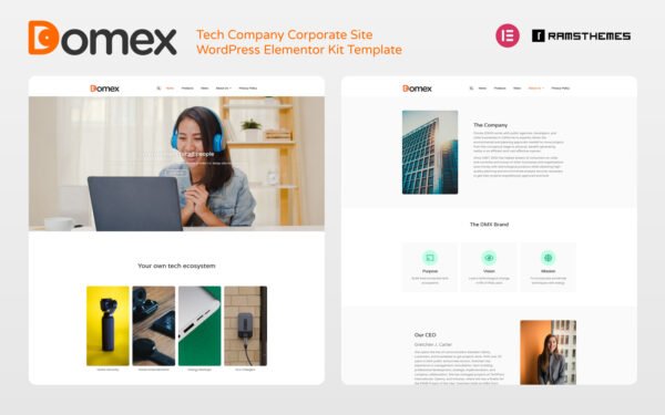 DOMEX – Tech Company Corporate WordPress Elementor Kit
