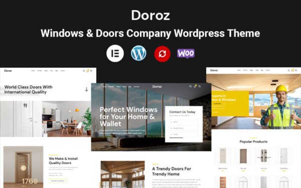 Doroz – Windows & Doors Company High Quality Wordpress Theme WordPress Theme