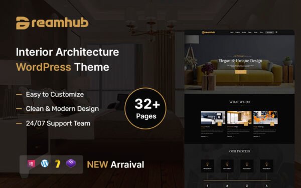 DreamHub – Interior and Architecture WordPress Theme