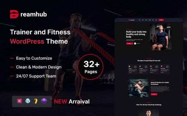 DreamHub – Personal Trainer and Fitness WordPress Theme
