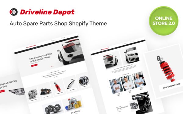 Driveline Depot – Auto Spare Parts Responsive Shopify Online Store 2.0 Theme Shopify Theme