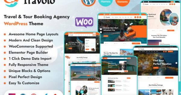 Travolo – Travel & Tour Booking WordPress Theme