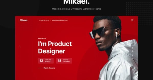Mikael – Modern & Creative CV/Resume WP Theme