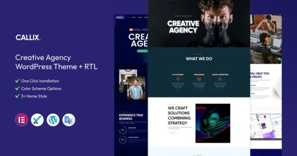 Callix – Creative Agency WordPress Theme + RTL