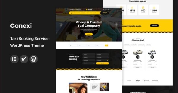 Conexi – Taxi Booking Service WordPress Theme