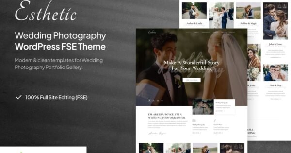 Esthetic – Wedding Photography FSE WordPress Theme