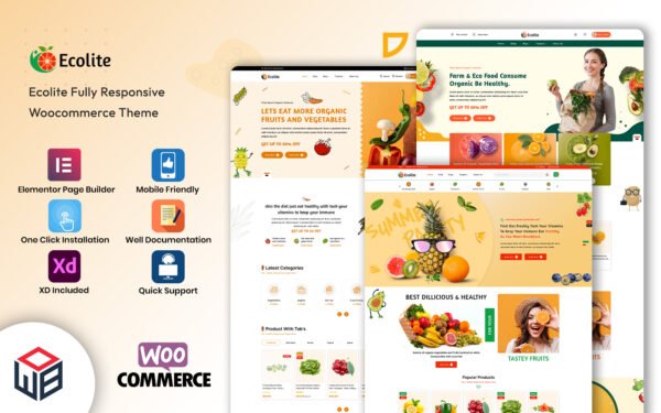 Ecolite – Multipurpose Grocery, Supermarket, Organic Food WooCommerce Store WooCommerce Theme