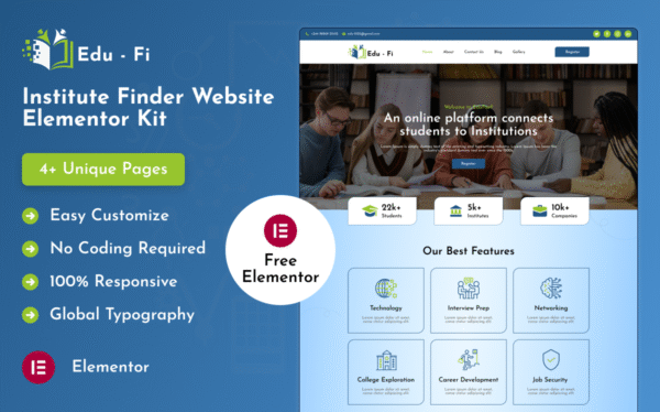 Edu-Fi – Institute Finder Elementor Kit