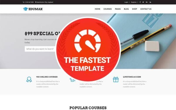 Edumax – Education Univeristy & Online Courses. WordPress Theme