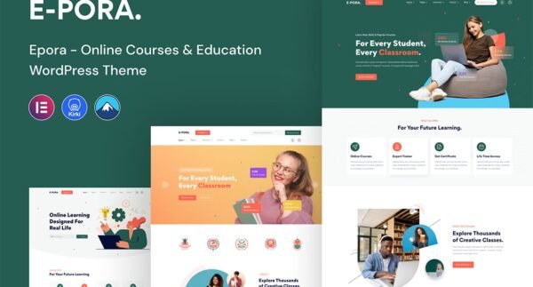 Epora – Online Courses & Education WordPress Theme