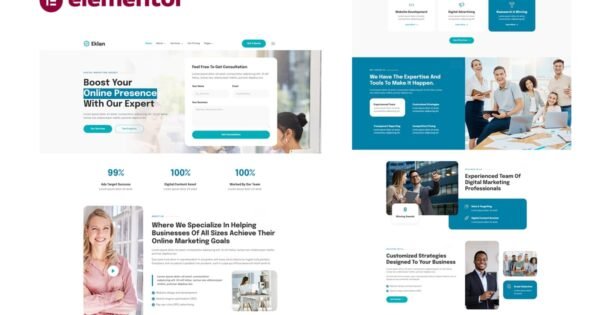 Eklan – Digital Marketing Agency Elementor Template Kit