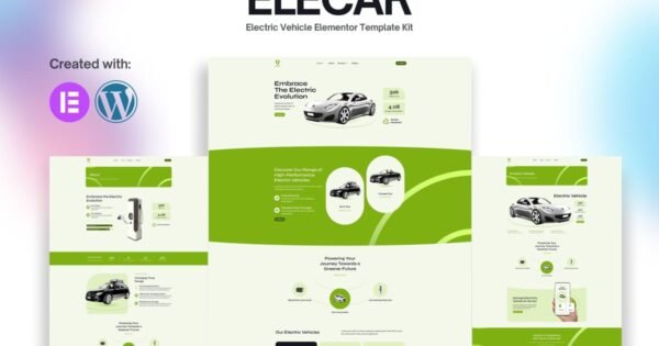 Elecar – Electric Vehicle Elementor Template Kit