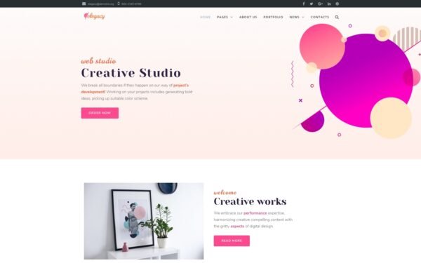 Elegacy – Creative WordPress Elementor Theme WordPress Theme