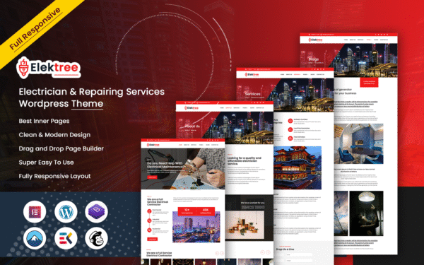 Elektree – Electrician & Repairing WordPress Theme