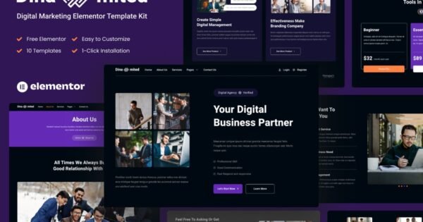 Dinamited – Digital Marketing & Business Elementor Template Kit