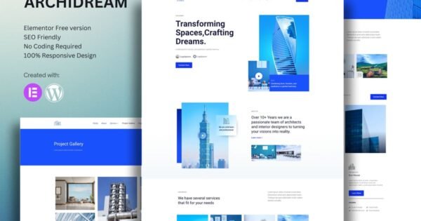 Archidream – Architecture Elementor Template Kit