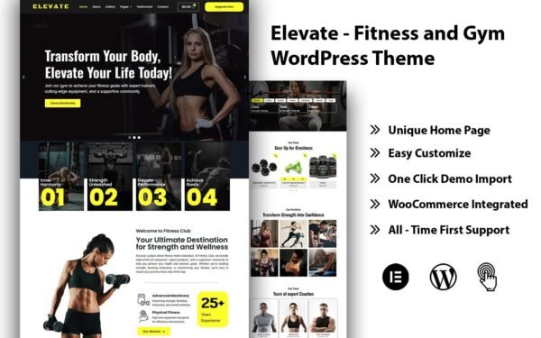Elevate – Fitness and Gym WordPress Theme