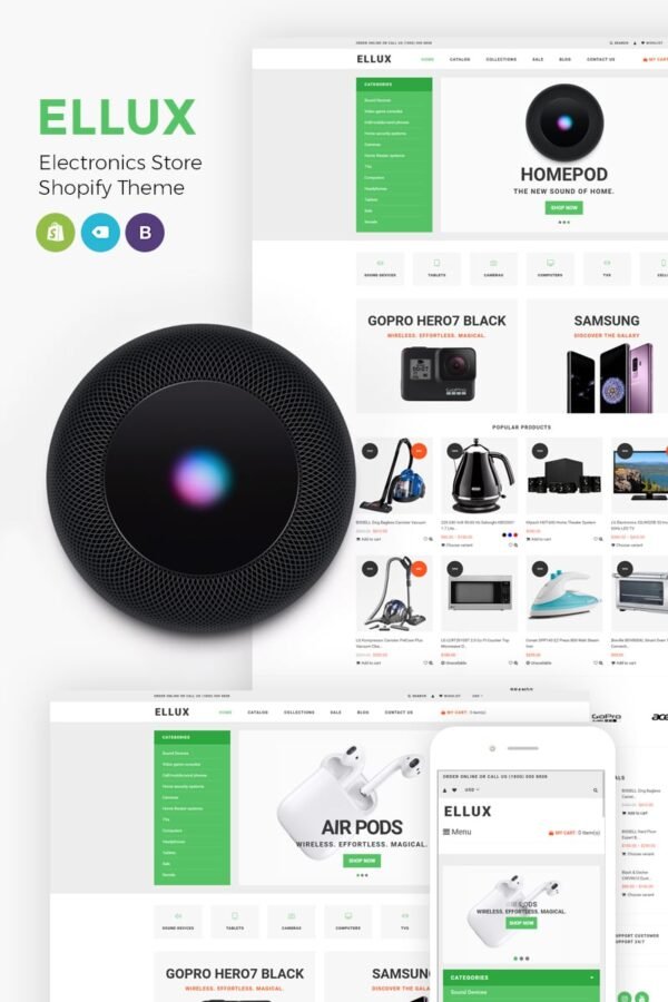 Ellux – Electronics Store Shopify Theme