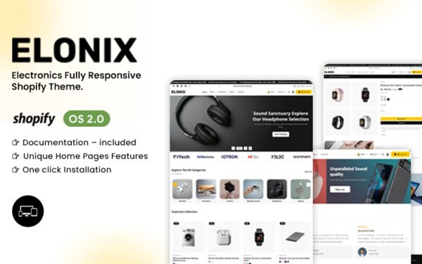 Elonix – Multipurpose Electronics Shopify OS 2.0 Theme Shopify Theme
